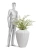 Кашпо TREEZ Effectory Moho Высокая Design-ваза, белый камень 60-d, 65-h