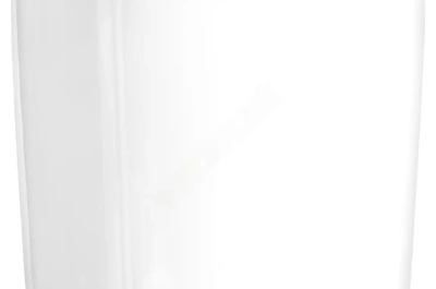 Прямоугольное кашпо TREEZ Effectory Gloss Низкий Узкий, белый глянцевый лак 100-l, 45-w, 45-h