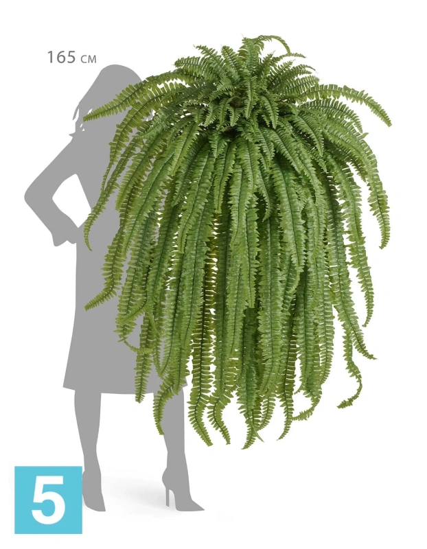Искусственный Папоротник Бостон Новый Гигант свисающий TREEZ Collection 150-h