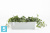 Прямоугольное кашпо Ecopots Bruges с креплением, светло-серое 55-l, 20-w, 21-h