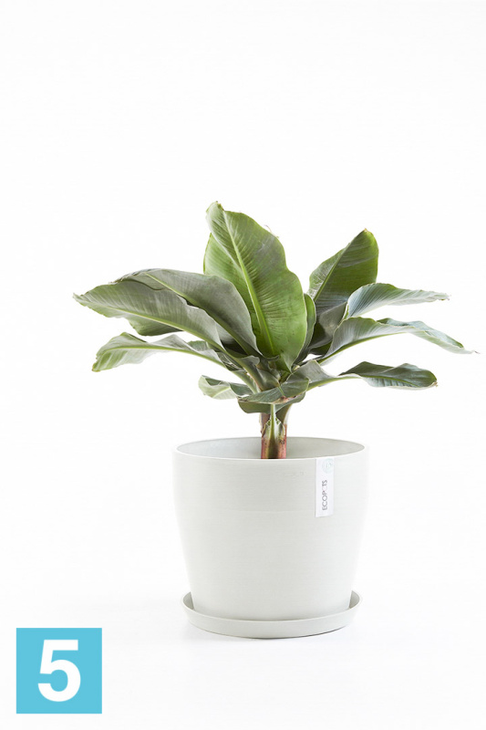 Напольное кашпо Ecopots Sankara, светло-серое 40-d, 35-h