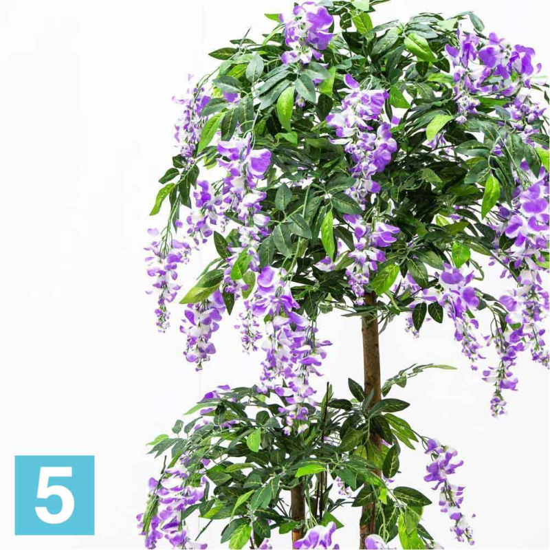 Глициния искусственная Alseed, вистерия, h-190, сиреневая