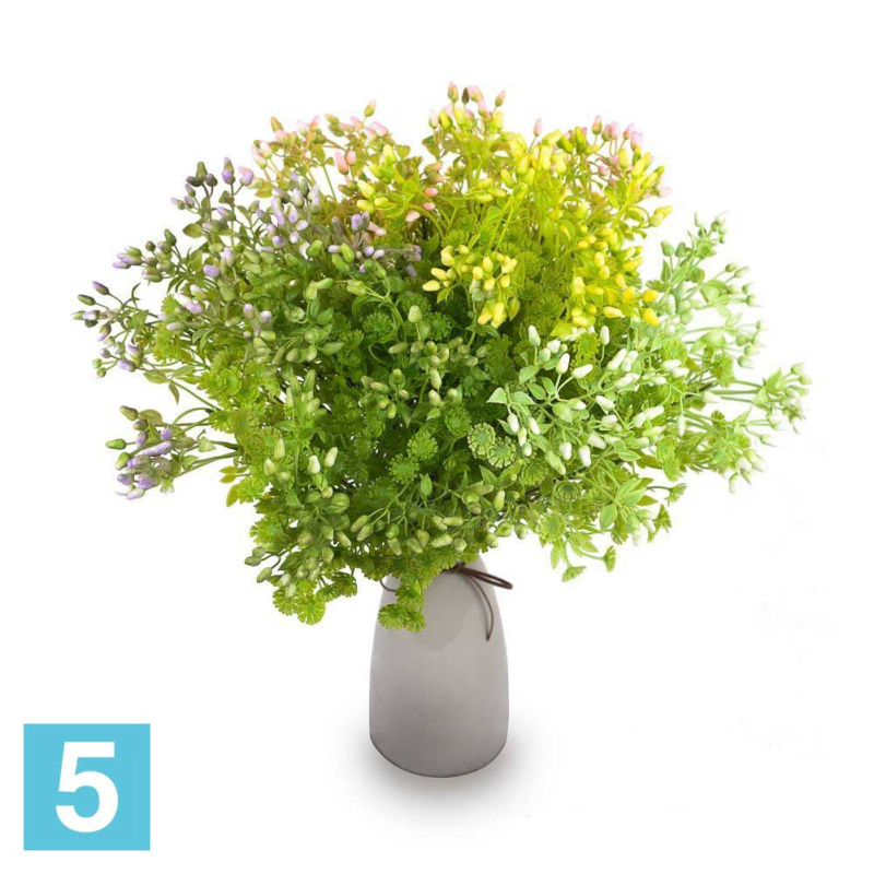 Куст гипсофилы с бутоном искусственный искусственный Alseed, микс, h-40  см.
