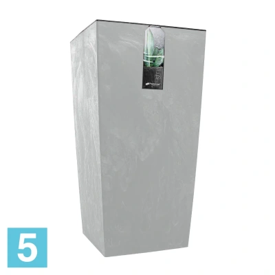 Высокое кашпо Prosperplast URBI SQUARE BETON, бетон 27-l, 27-w, 50-h