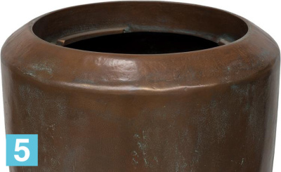 Высокое кашпо Fleur ami Loft Verdigris bronze 31-d, 100-h, бронзовое в #REGION_NAME_DECLINE_PP#