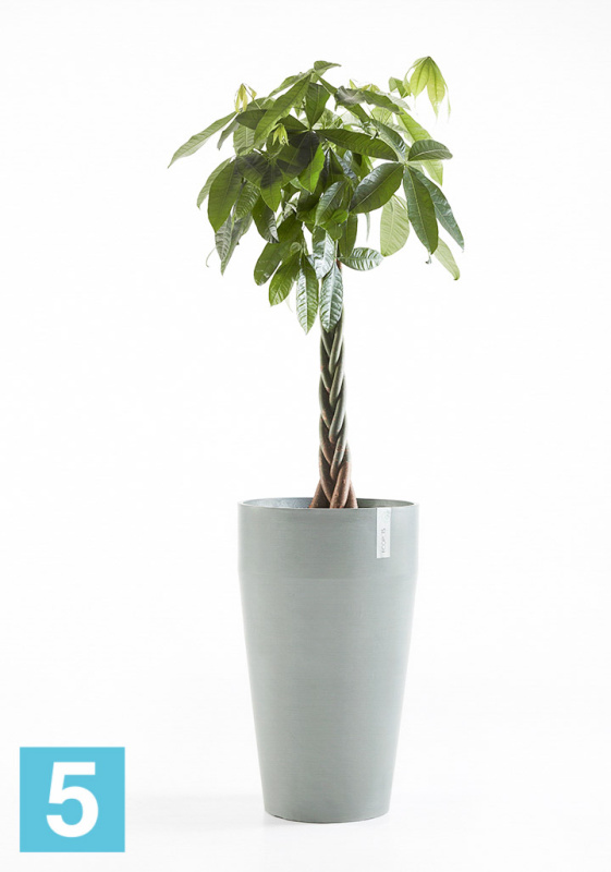 Высокое кашпо Ecopots Sankara-H, серо-голубое 45-d, 75-h