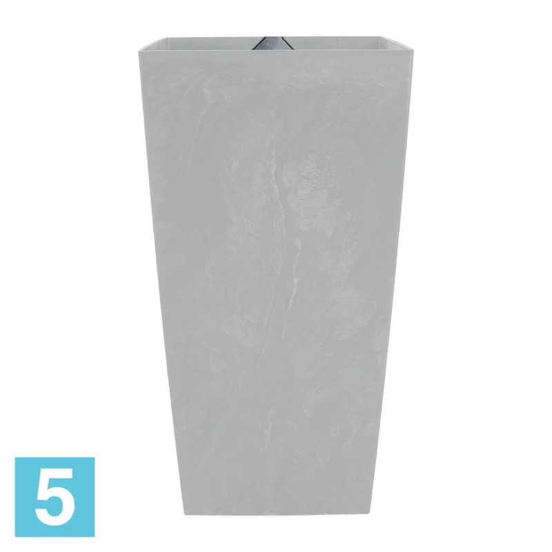 Высокое кашпо Prosperplast URBI SQUARE BETON, бетон 33-l, 33-w, 61-h