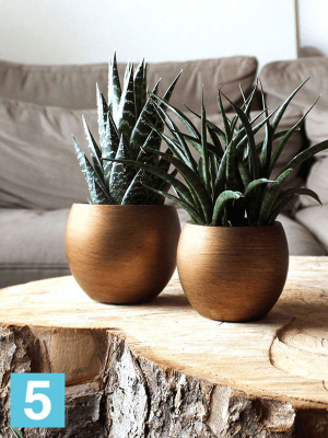 Кашпо Capi nature retro vase ball, золотое d-10 h-9 см в #REGION_NAME_DECLINE_PP#