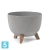 Кашпо Lamela Roma Eco Wood Jumper, серое 29-d, 18,3
