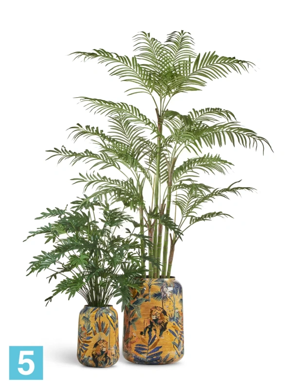 Кашпо TREEZ Effectory Savage Garden Design-ваза King, терракот и синий 43-d, 62-h