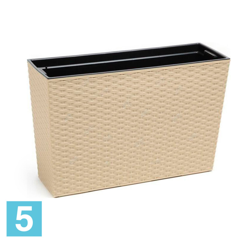 Кашпо Lamela Werbena Rattan, капучино 56-l, 19-w, 36,5-h
