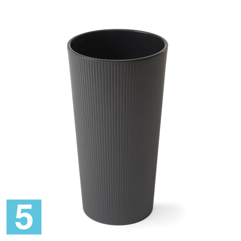 Кашпо Lamela Lilia Jumper, графитовое 30-d, 57-h