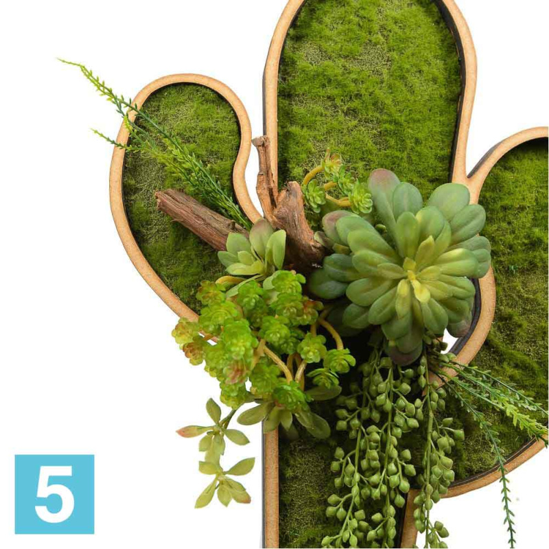 Фитопанно с суккулентами 40* искусственное Alseed, h-50 см.