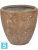 Кашпо Polystone plain couple, каменное d-24 h-24 см