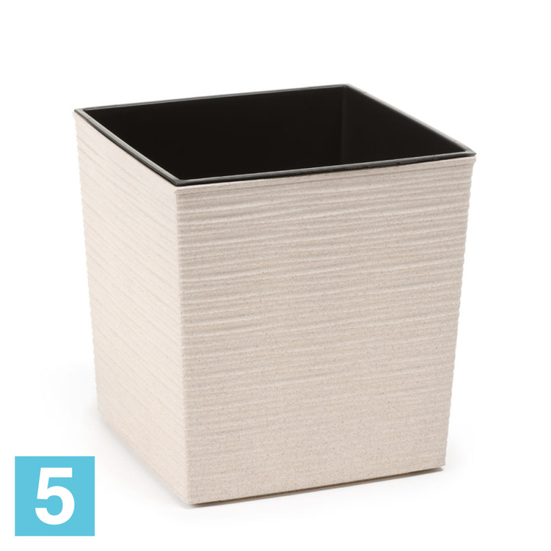 Кашпо Lamela Juka eco Dluto, белое 19-l, 19-w, 19,5-h