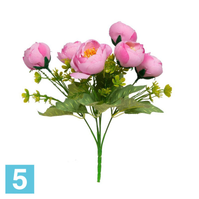 Букет камелии*6 искусственный Alseed, h-32 см.