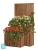 Кашпо TREEZ Effectory Timberline Низкий дивайдер, тёмное дерево 86-l, 33-w, 50-h