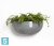 Подвесное кашпо Ecopots Sofia, серое 43-l, 25-w, 18-h