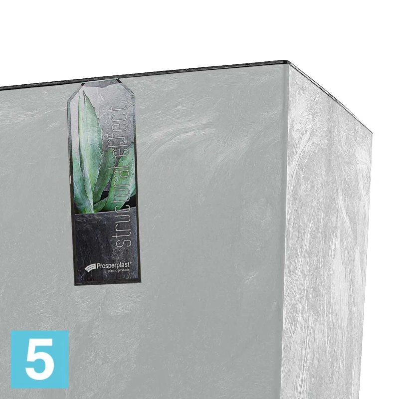 Высокое кашпо Prosperplast URBI SQUARE BETON, бетон 33-l, 33-w, 61-h