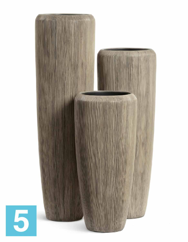 Кашпо с автополивом TREEZ Effectory Wow Высокий конус Design, капучино 34-d, 97-h