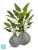 Кашпо TREEZ Effectory Dune Сферическая Design-ваза, дымчато-серый песок 65-d, 60-h