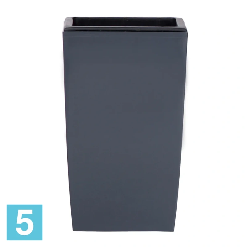 Высокое кашпо Prosperplast COUBI SQUARE HIGH, графит 29-l, 29-w, 53-h