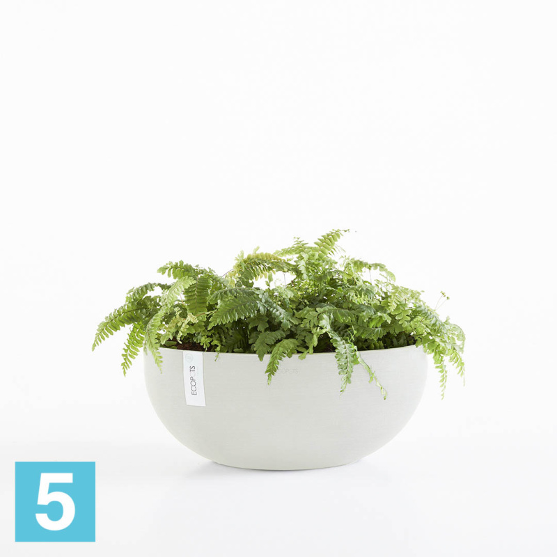 Напольное кашпо Ecopots Sofia Big, светло-серое 43-l, 25-w, 17,5-h