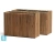 Кашпо TREEZ Effectory Timberline Низкий дивайдер, тёмное дерево 86-l, 33-w, 50-h