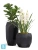 Кашпо TREEZ Effectory Anthra Высокий Design-многогранник, антрацит 50-d, 90-h