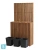 Кашпо TREEZ Effectory Timberline Высокий дивайдер со стенкой, тёмное дерево 86-l, 33-w, 165-h
