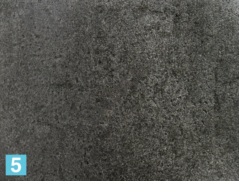 Кашпо TREEZ Effectory Stone Куб, тёмно-серый камень 60-l, 60-w, 60-h