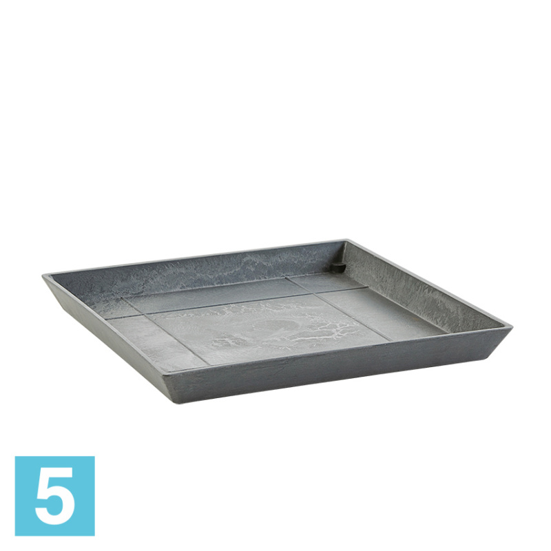 Поддон Ecopots Rotterdam, серый 43-l, 43-w, 4-h