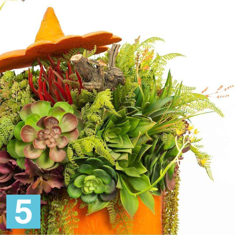 Тыква большая с суккулентами искусственная Alseed, d-35, т, ,50
