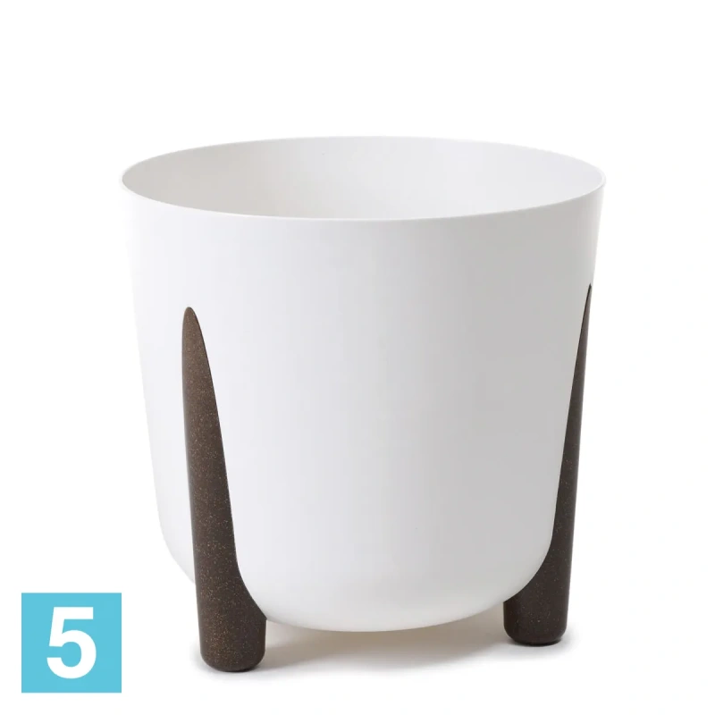 Кашпо Lamela Frida Eco Recycled, белое 21-d, 20-h