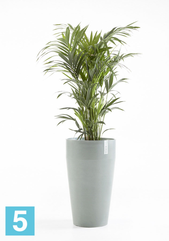 Высокое кашпо Ecopots Sankara-H, серо-голубое 45-d, 75-h