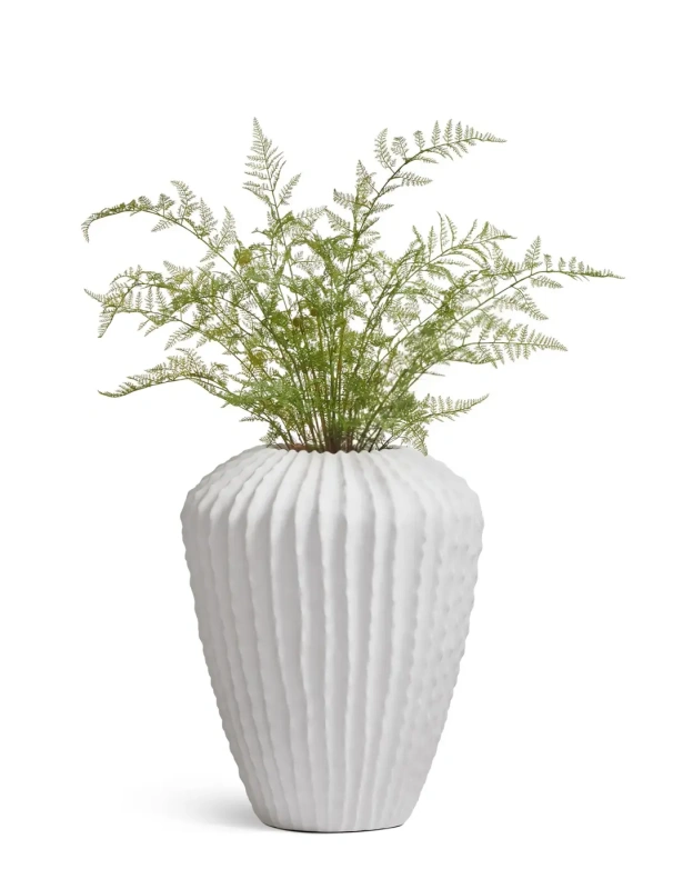 Кашпо TREEZ Effectory Moho Высокая Design-ваза, белый камень 60-d, 65-h