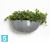 Подвесное кашпо Ecopots Sofia, серое 43-l, 25-w, 18-h