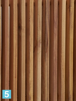 Кашпо TREEZ Effectory Timberline Высокий дивайдер со стенкой, тёмное дерево 86-l, 33-w, 165-h