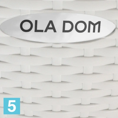 Подвесное кашпо Ola Dom Rattan, белое 34-d, 20,9-h