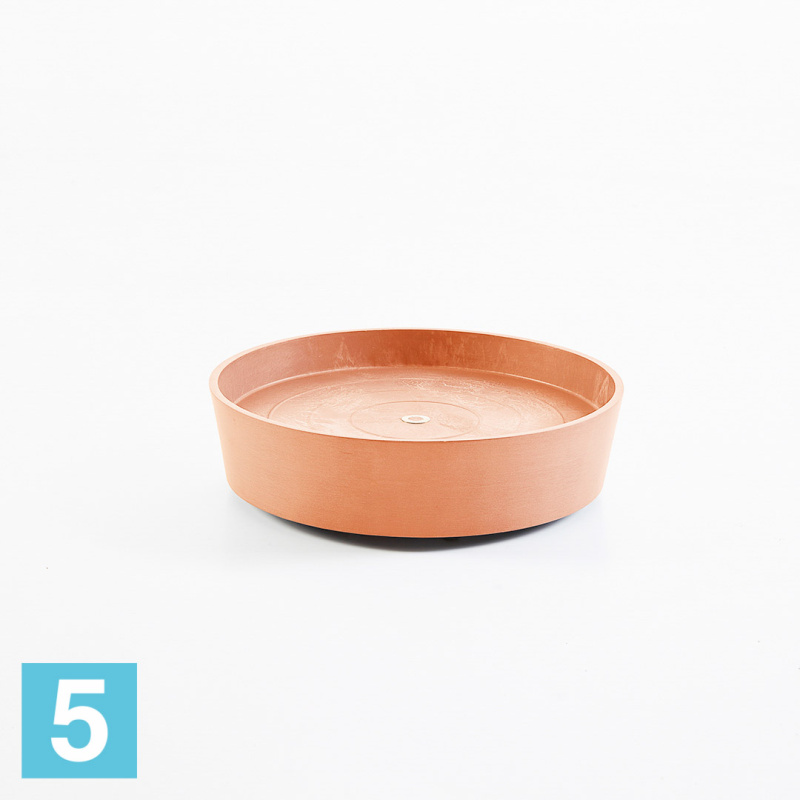 Поддон Ecopots с колёсиками Amsterdam, терракотовый 41,6-d, 9-h