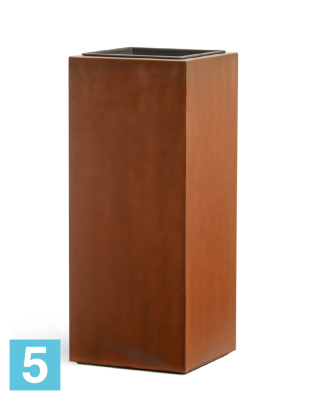 Кашпо TREEZ Effectory Corten Steel Высокий куб Кортеновская сталь Бархатистая окись, 40-l, 40-w, 95-h в #REGION_NAME_DECLINE_PP#