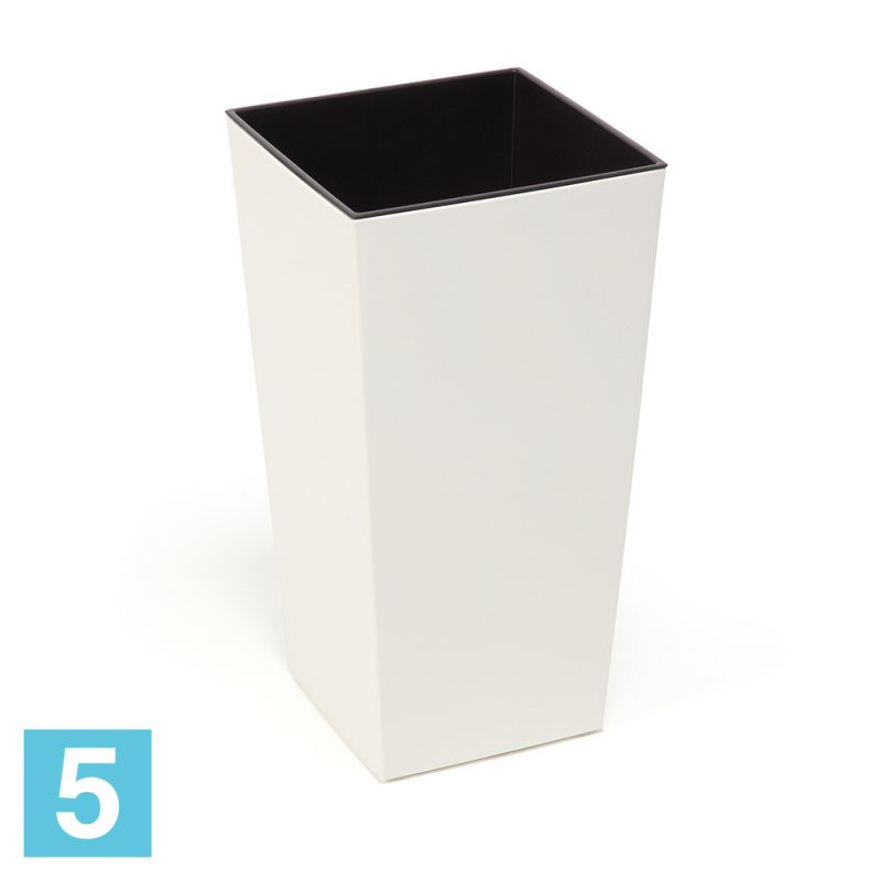 Кашпо Lamela Finezja, кремовое 25-l, 25-w, 46,5-h