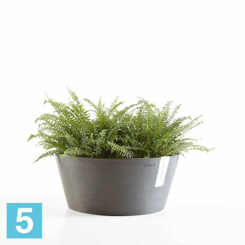Напольное кашпо Ecopots Frankfurt, антрацит 41-d, 18-h