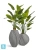 Кашпо TREEZ Effectory Dune Сферическая Design-ваза, дымчато-серый песок 50-d, 52-h