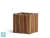 Кашпо TREEZ Effectory Timberline Куб, тёмное дерево 33-l, 33-w, 33-h