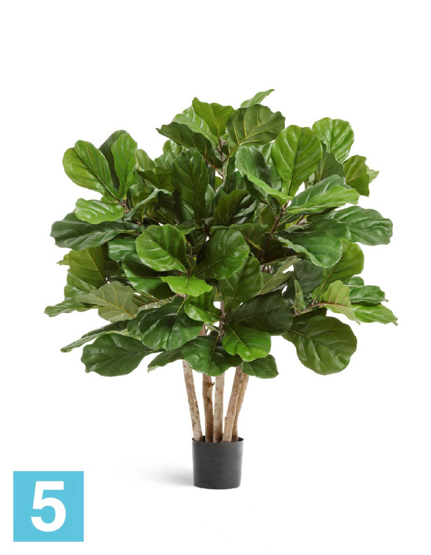 Фикус искусственный TREEZ Collection Лирата Гранд куст многоствольный 95h