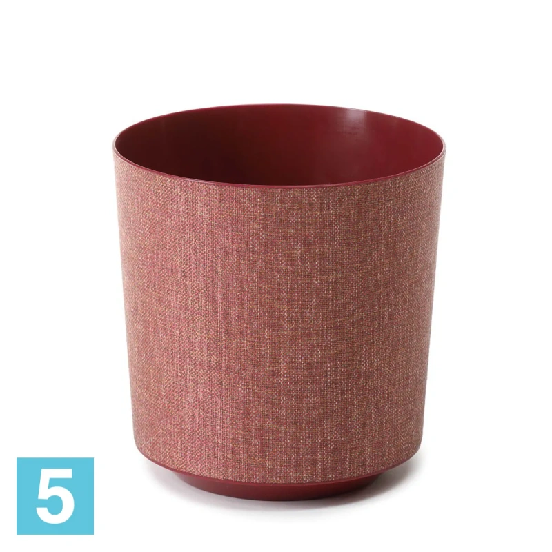 Кашпо Lamela GAMA Textil, бордовое 25,5-d, 27-h