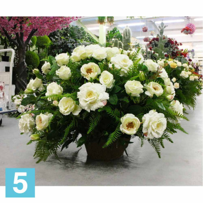 Композиция цвет. напольная искусственная Alseed, h-60 см., d-80cм