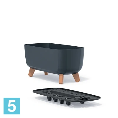 Кашпо Prosperplast GRACIA Case, белое 39-l, 19,5-w, 18,7-h