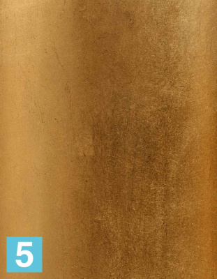 Кашпо с автополивом TREEZ Effectory Metal, Высокий округлый конус, сусальное золото 31-d, 72-h